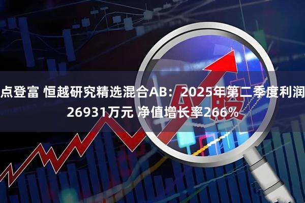 点登富 恒越研究精选混合AB：2025年第二季度利润26931万元 净值增长率266%